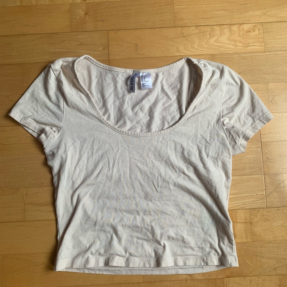 Beige crop top
